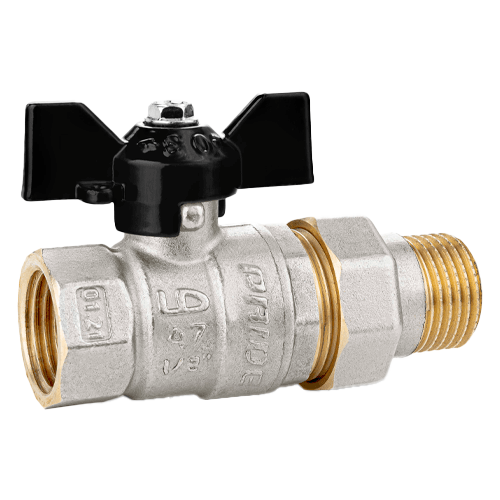 Кран шаровый LD pride В-Н (американка) бабочка