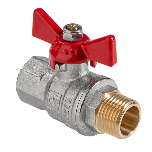 Кран шаровой «ГОСТ» с ручкой-бабочкой и внутренней–наружной резьбой