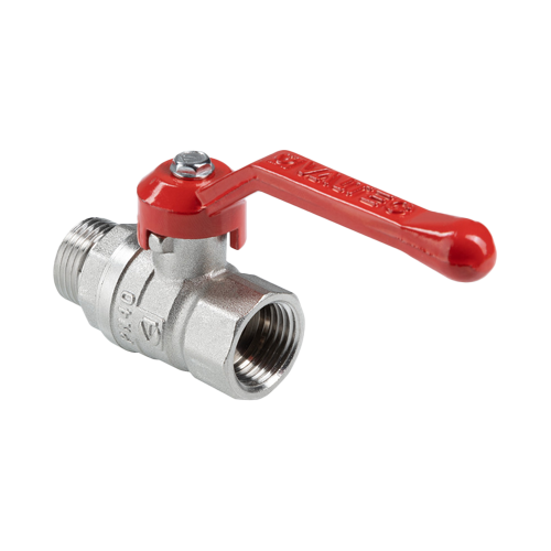 Шаровой кран «СТАНДАРТ» никелированный (ГОСТ) c флажковой рукояткой и внутренней–наружной резьбой