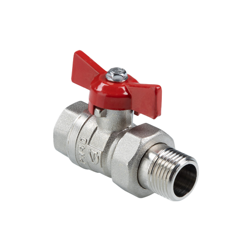 Шаровой кран «СТАНДАРТ» никелированный (ГОСТ) c полусгоном