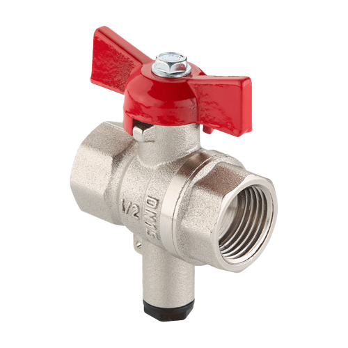 Шаровой кран «СТАНДАРТ» никелированный (ГОСТ) для подключения датчика температуры