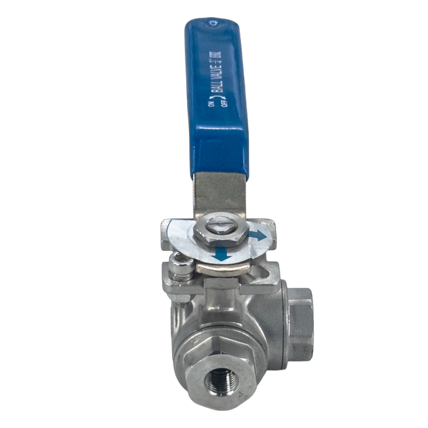 Краны шаровые нержавеющие трехходовые