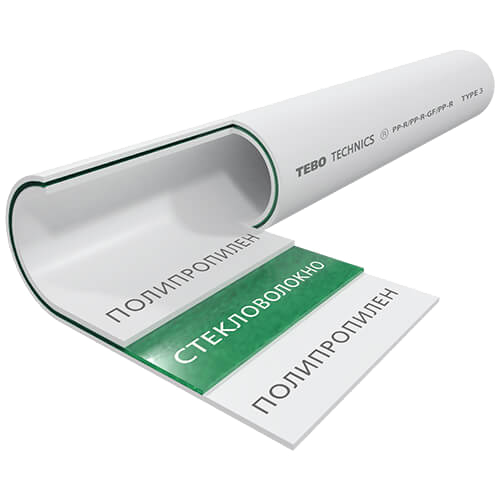 Труба TEBO PP-R SDR 7,4 со стекловолокном