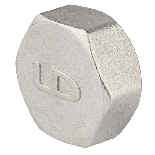 Заглушка латунь никель Ду 15 (1/2